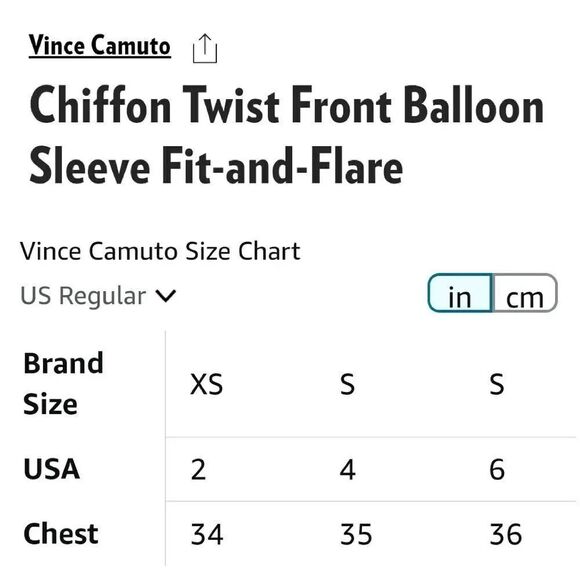 Vince Camuto Turquoise Chiffon Twist Front Balloon Sleeve Dress Size 4 NWT - Picture 12 of 12